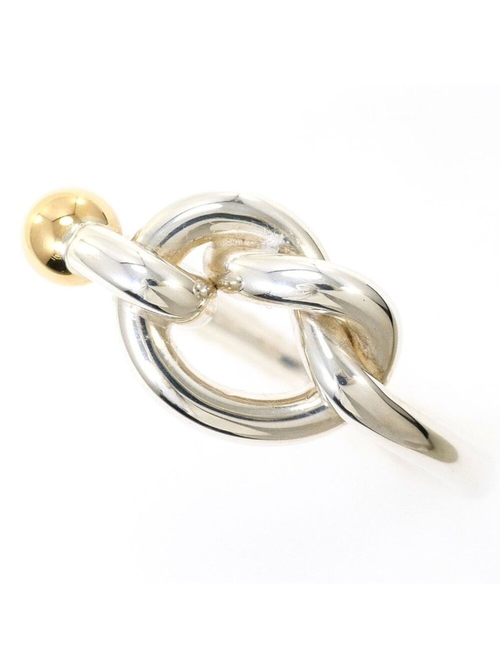 Tiffany & Co Love Knot 18k Yellow Gold 925 Sterling Silver Ring